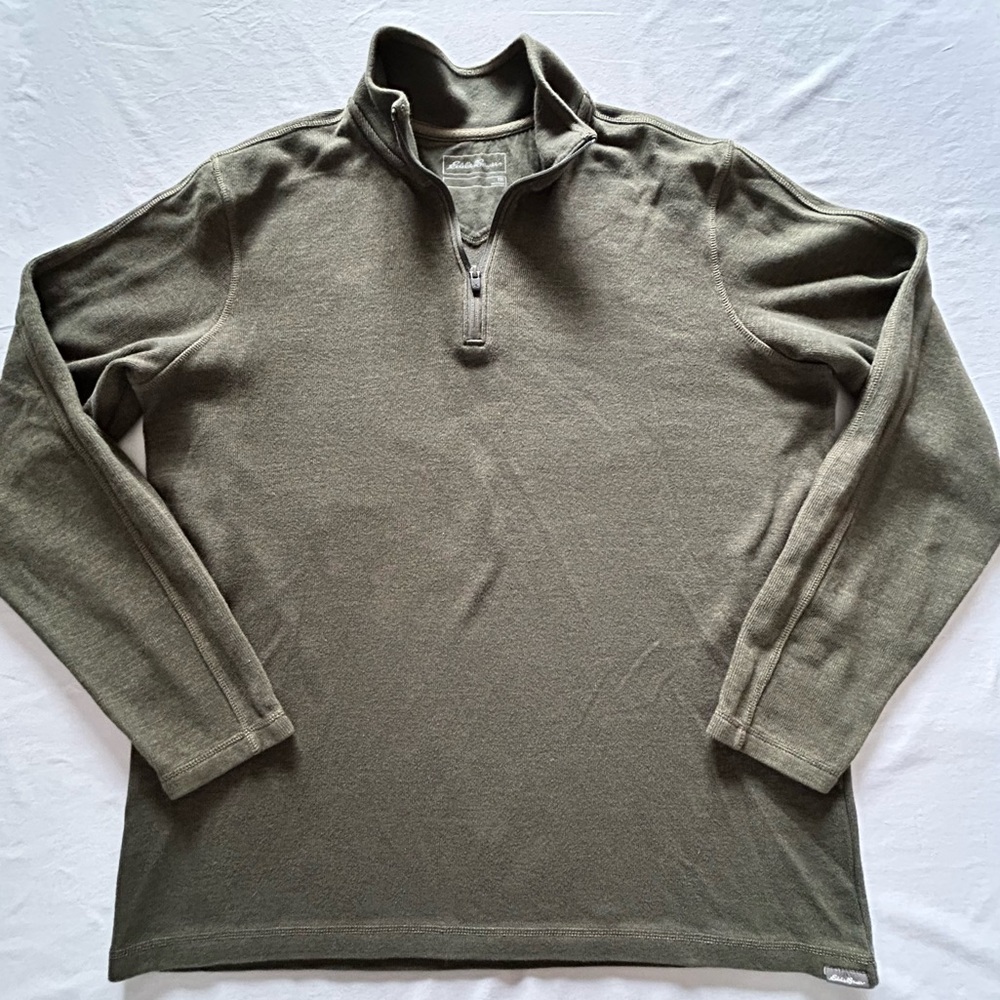 Eddie Bauer Forest Green Half-Zip Pullover